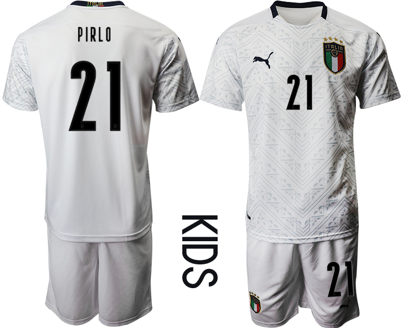 Youth 2021 European Cup Italy away white #21 Soccer Jersey